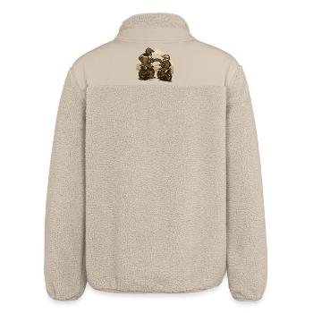 Motocross Vater und Sohn - Relaxed Fit Unisex Sherpajacke von Stanley/Stella - Beige - Hinten
