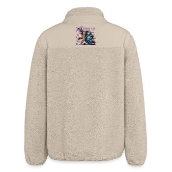 The Errant Cat Digital Art - Relaxed Fit Unisex Sherpa Jacket by Stanley/Stella - beige - Back