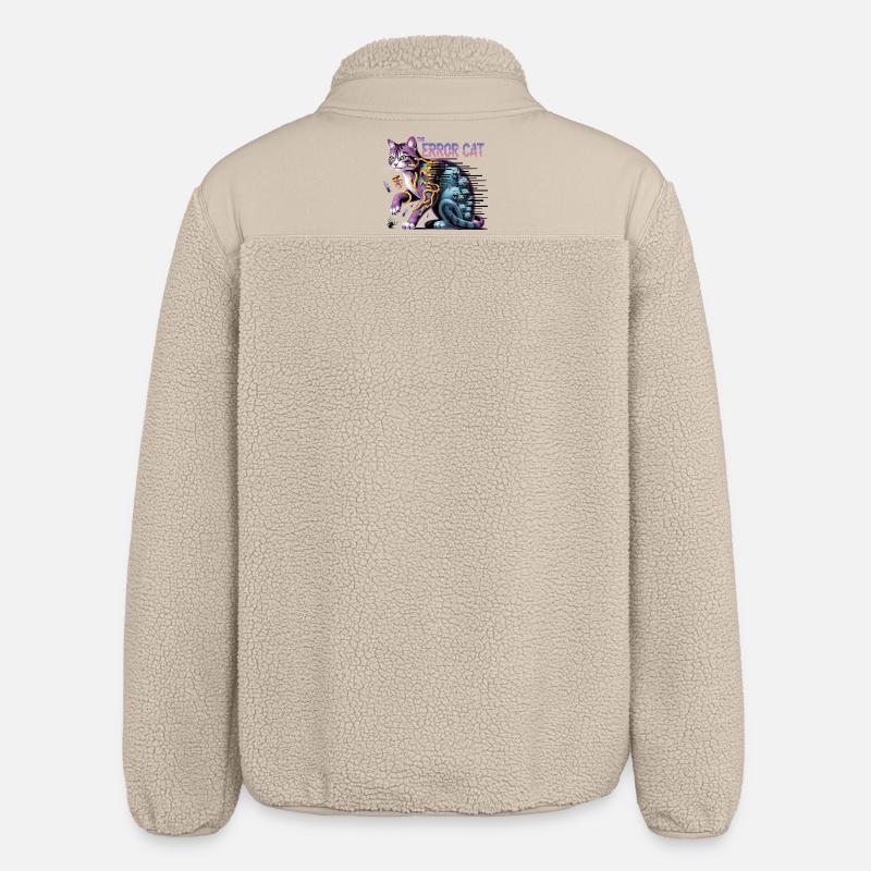 Die irrende Katze Digitale Kunst - Relaxed Fit Unisex Sherpajacke von Stanley/Stella - Beige