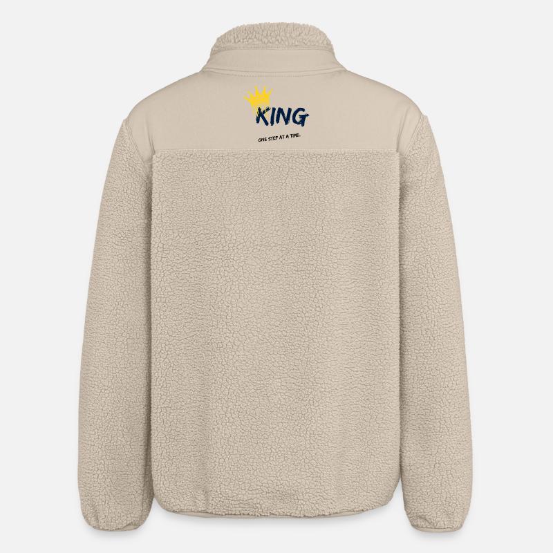 King Spray Krone Schwarz Blau - Relaxed Fit Unisex Sherpajacke von Stanley/Stella - Beige