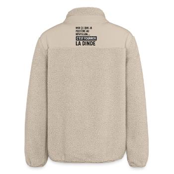 New Year's Eve Stuffing the Turkey - Relaxed Fit Unisex Sherpa Jacket by Stanley/Stella - beige - Back