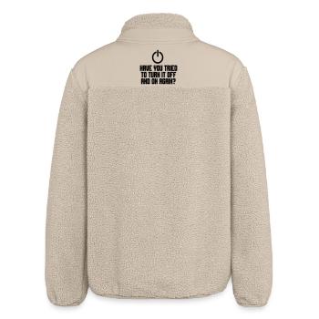 Haben Sie versucht, den PC aus- und wieder einzuschalten? # - Relaxed Fit Unisex Sherpajacke von Stanley/Stella - Beige - Hinten