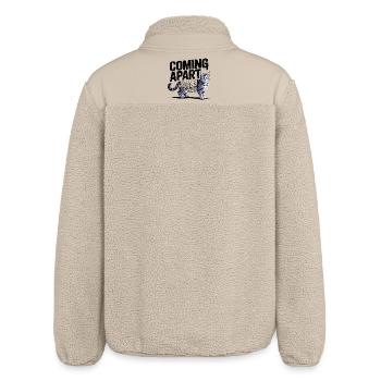 Coming Apart Cat - Relaxed Fit Unisex Sherpa Jacket by Stanley/Stella - beige - Back
