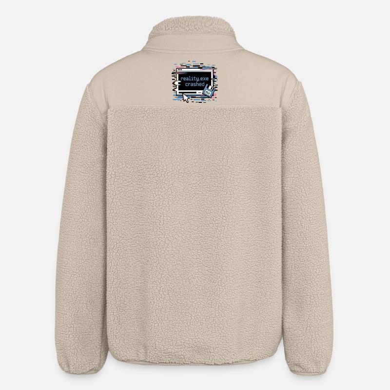Reality.exe Rétro Pixel Design a planté - Veste sherpa unisexe coupe décontractée Stanley/Stella - beige
