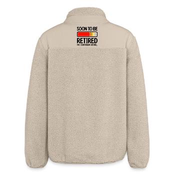 Bald im Ruhestand Der Countdown beginnt lustig - Relaxed Fit Unisex Sherpajacke von Stanley/Stella - Beige - Hinten