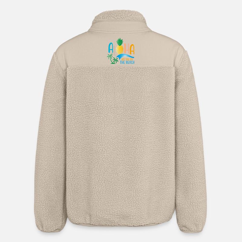 Beach - Relaxed Fit Unisex Sherpa Jacket by Stanley/Stella - beige