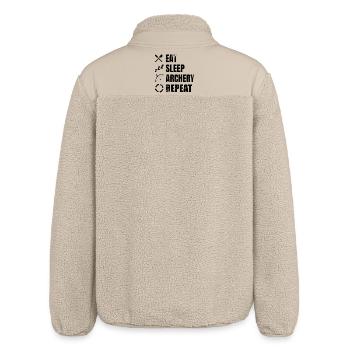 Bogensport Zeitplan - Relaxed Fit Unisex Sherpajacke von Stanley/Stella - Beige - Hinten