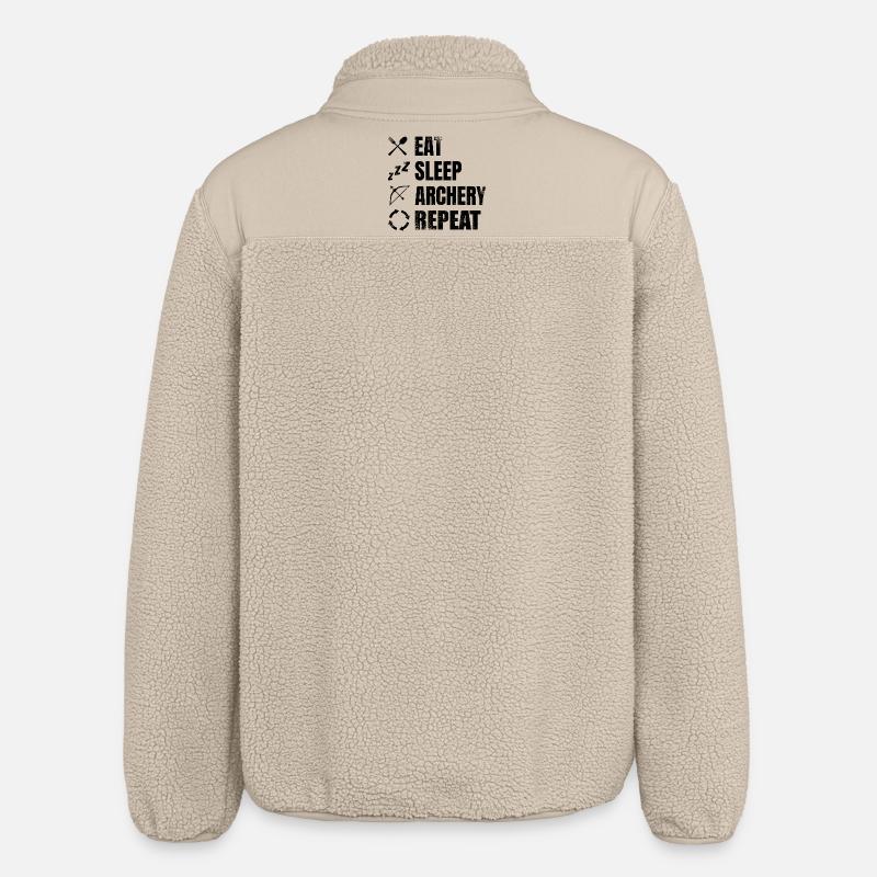 Archery Schedule - Relaxed Fit Unisex Sherpa Jacket by Stanley/Stella - beige