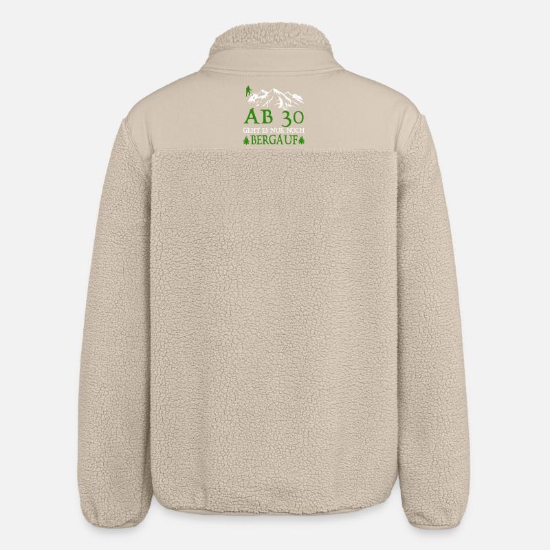AB30 birthday it is only uphill - Relaxed Fit Unisex Sherpa Jacket by Stanley/Stella - beige