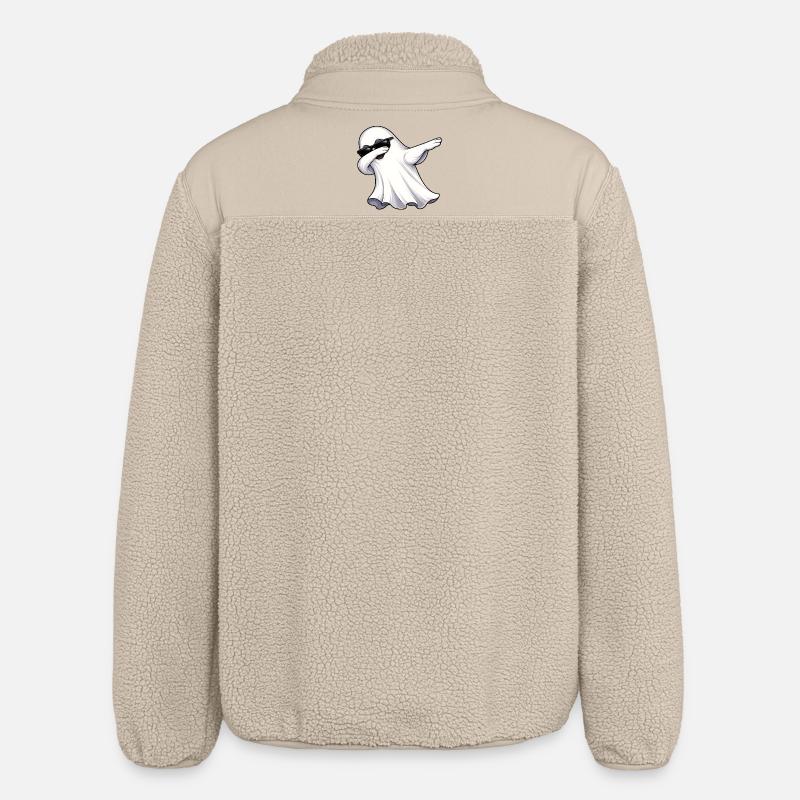 Dabbing Geist - Relaxed Fit Unisex Sherpajacke von Stanley/Stella - Beige