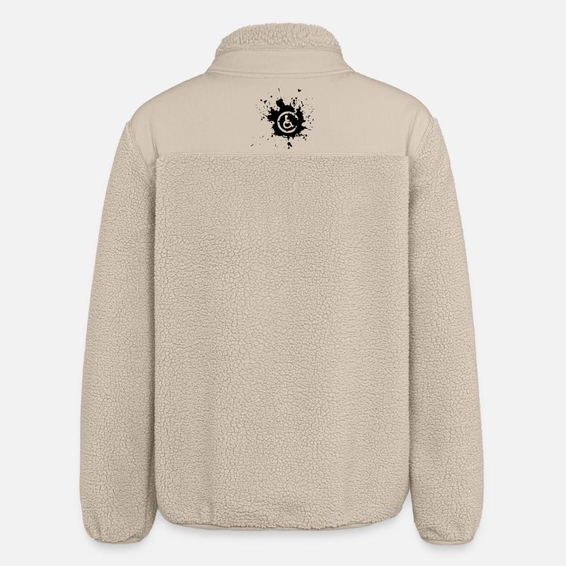 Image wheelchair handicapped paint splash * - Relaxed Fit Unisex Sherpa Jacket by Stanley/Stella - beige