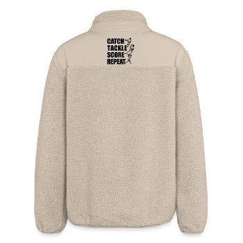 Catch, tackle, points, repeat - Relaxed Fit Unisex Sherpa Jacket by Stanley/Stella - beige - Back