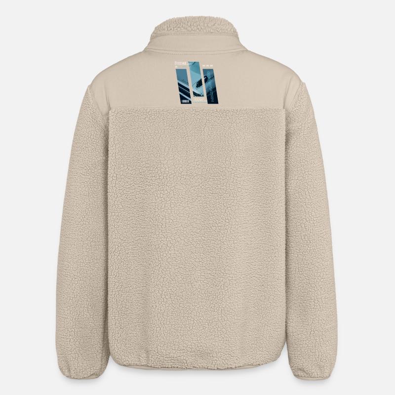 Never Stop Exploring - Relaxed Fit Unisex Sherpa Jacket by Stanley/Stella - beige