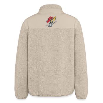 Graphique des baguettes - Veste sherpa unisexe coupe décontractée Stanley/Stella - beige - Dos