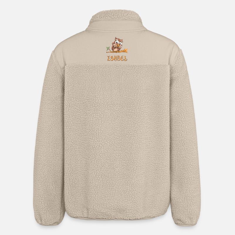 Eule Isabel - Relaxed Fit Unisex Sherpajacke von Stanley/Stella - Beige