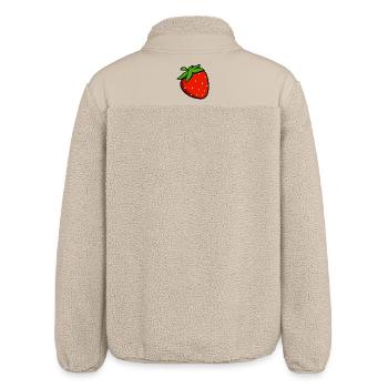 Erdbeeren - Relaxed Fit Unisex Sherpajacke von Stanley/Stella - Beige - Hinten