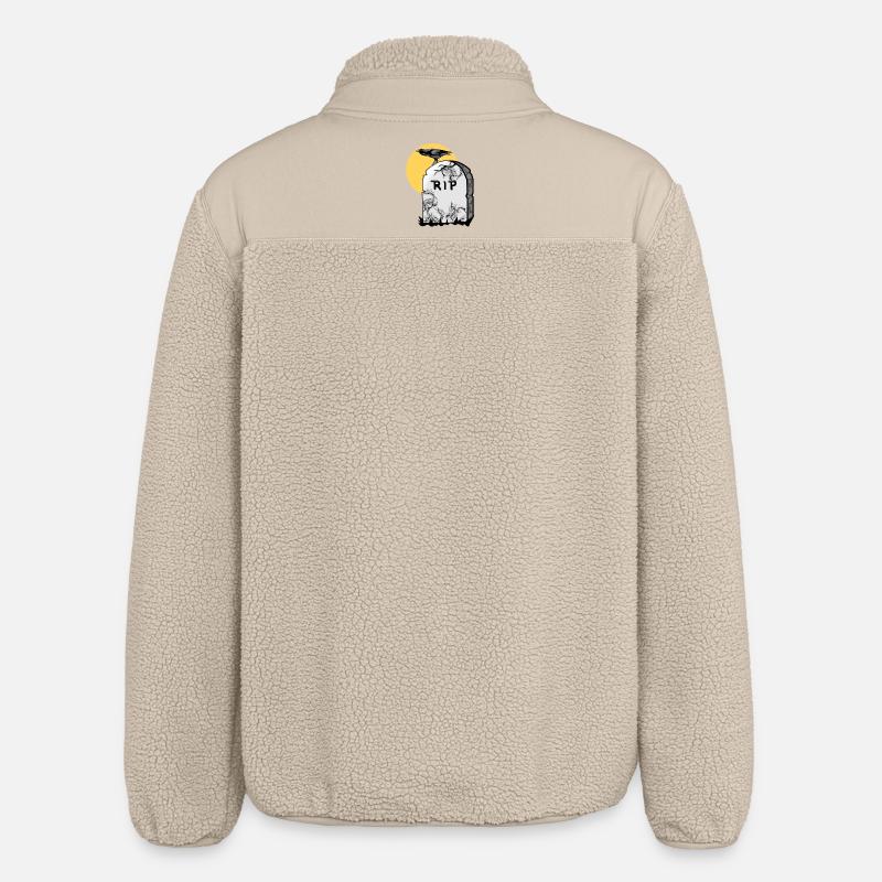 Grabstein mit Krähe - Relaxed Fit Unisex Sherpajacke von Stanley/Stella - Beige