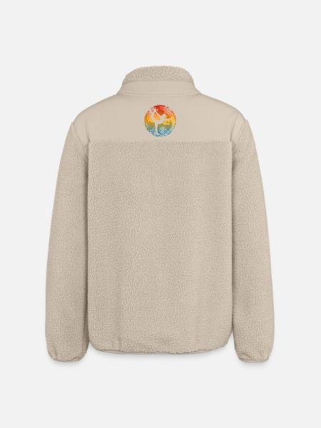Pilates yoga - Relaxed Fit Unisex Sherpa Jacket by Stanley/Stella - beige
