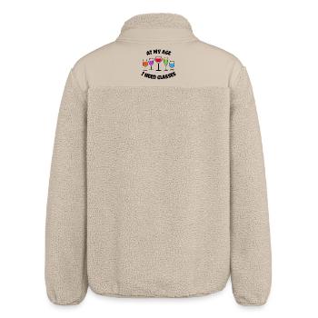 Lustig Witz Humorvoll Statement Cool - Relaxed Fit Unisex Sherpajacke von Stanley/Stella - Beige - Hinten