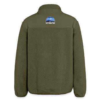 Belfast Nordirland Skyline Vintage Sonnenuntergang Tr - Relaxed Fit Unisex Sherpajacke von Stanley/Stella - Khaki - Hinten