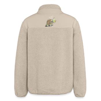 Nicht Hudeln Schildkröte - keine Hektik Spruch - Relaxed Fit Unisex Sherpajacke von Stanley/Stella - Beige - Hinten