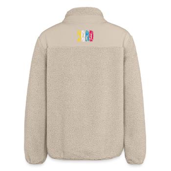 Volleyball Bump Set Spike Repeat - Relaxed Fit Unisex Sherpa Jacket by Stanley/Stella - beige - Back