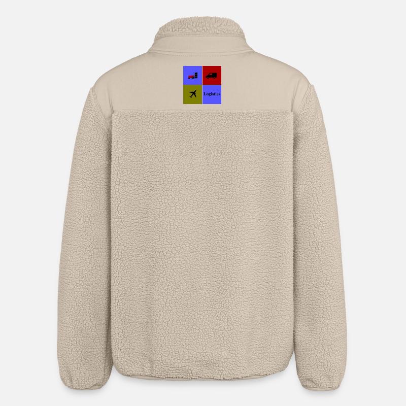 Logistics and Transport Team - Relaxed Fit Unisex Sherpa Jacket by Stanley/Stella - beige