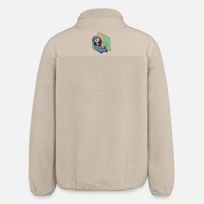 Sensenmann mit Baseballschläger - Relaxed Fit Unisex Sherpajacke von Stanley/Stella - Beige