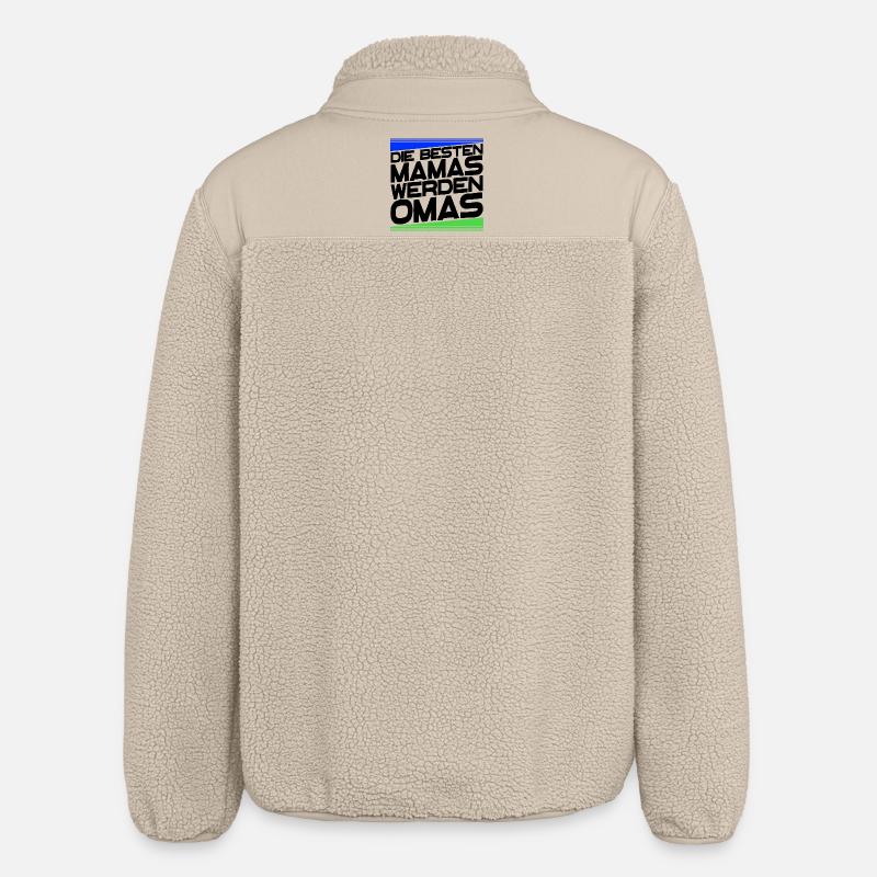 Gratulation Oma Statement Großmutter Alles Gute - Relaxed Fit Unisex Sherpajacke von Stanley/Stella - Beige