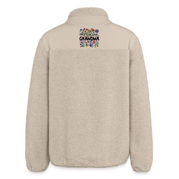 Grandmother Grandma Old Woman All the best statement - Relaxed Fit Unisex Sherpa Jacket by Stanley/Stella - beige - Back