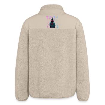 Cyber Cockatiel Neon Bloom - Veste sherpa unisexe coupe décontractée Stanley/Stella - beige - Dos