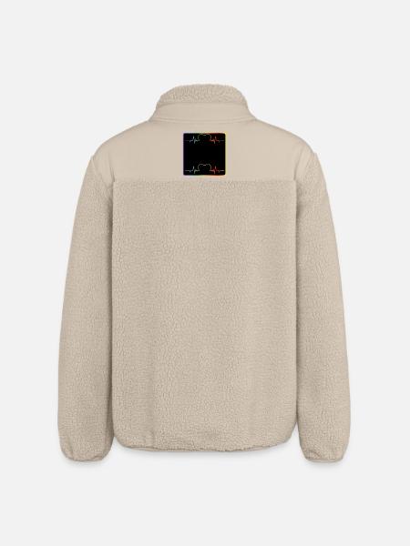 NAMENSSCHILD REGENBOGEN - Relaxed Fit Unisex Sherpajacke von Stanley/Stella - Beige