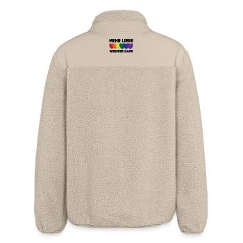 Lgbt Gleichberechtigung Statement Homosexuell Herz - Relaxed Fit Unisex Sherpajacke von Stanley/Stella - Beige - Hinten