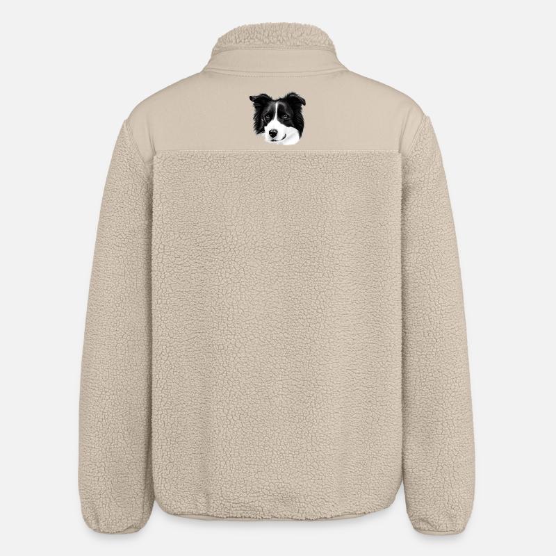Border Collie Irish - Relaxed Fit Unisex Sherpa Jacket by Stanley/Stella - beige
