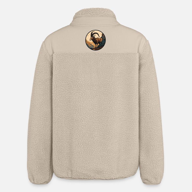 Steinbock - Relaxed Fit Unisex Sherpajacke von Stanley/Stella - Beige