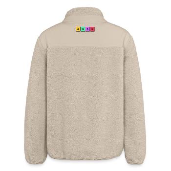 Manga Saying Japanese Anime Animation Far East - Relaxed Fit Unisex Sherpa Jacket by Stanley/Stella - beige - Back