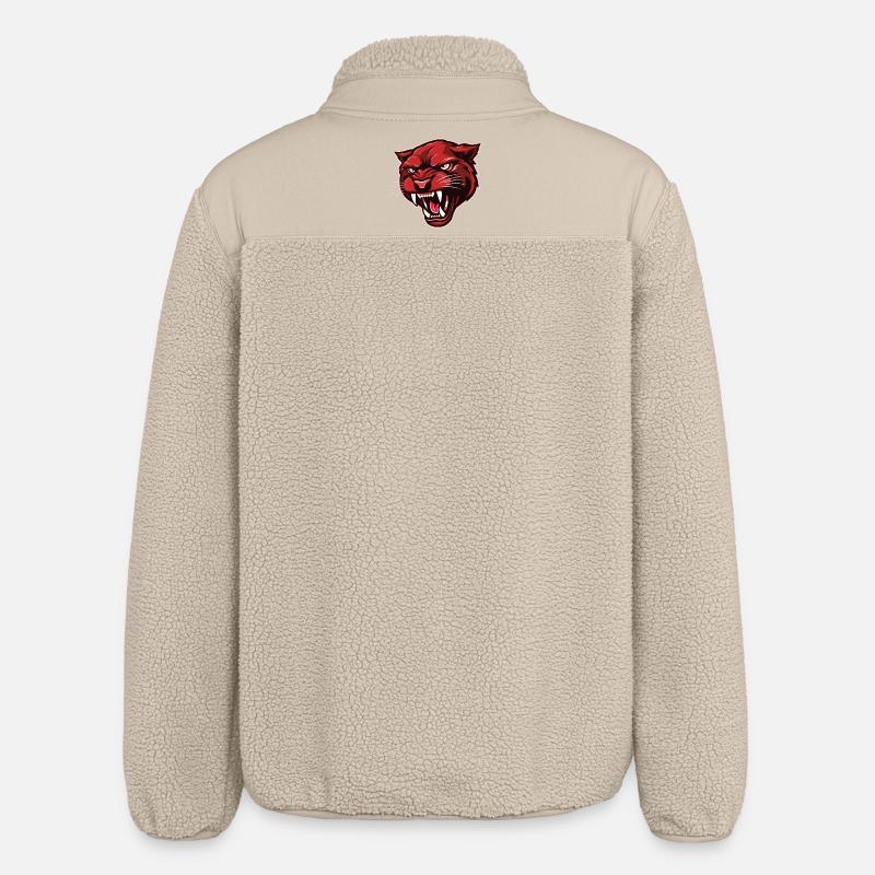 Tête de panthère rouge - Veste sherpa unisexe coupe décontractée Stanley/Stella - beige