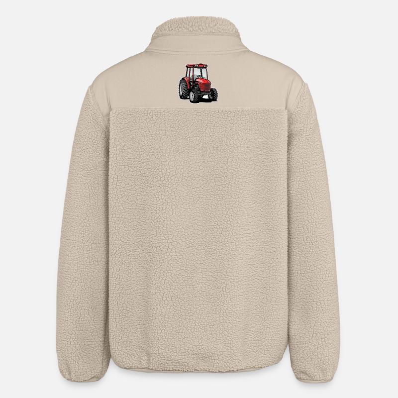Traktor / tractor - Relaxed Fit Unisex Sherpajacke von Stanley/Stella - Beige
