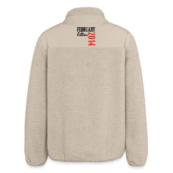 13th Birthday February 2014 - Relaxed Fit Unisex Sherpa Jacket by Stanley/Stella - beige - Back