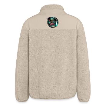 Alien detective in UFO light - Relaxed Fit Unisex Sherpa Jacket by Stanley/Stella - beige - Back