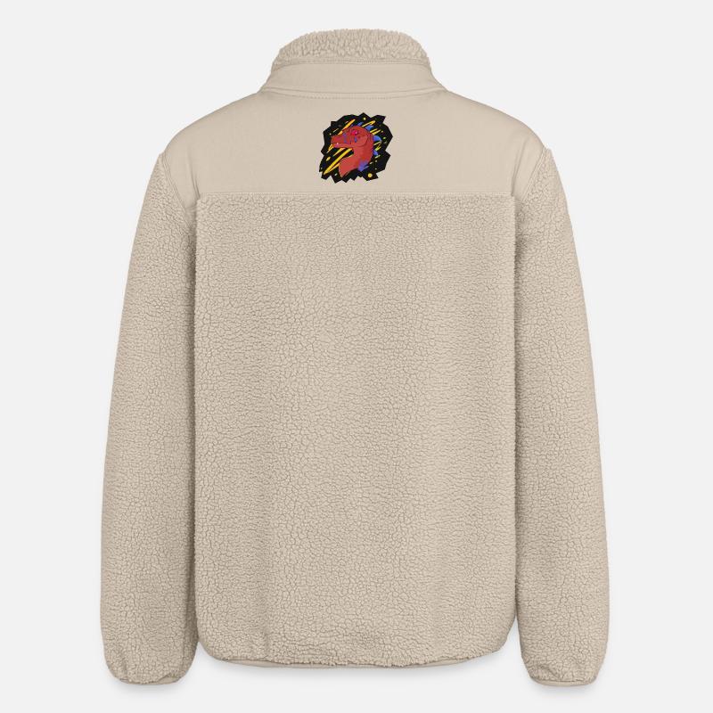 Firia, die Chimäre (von Derpy Fox) - Relaxed Fit Unisex Sherpajacke von Stanley/Stella - Beige