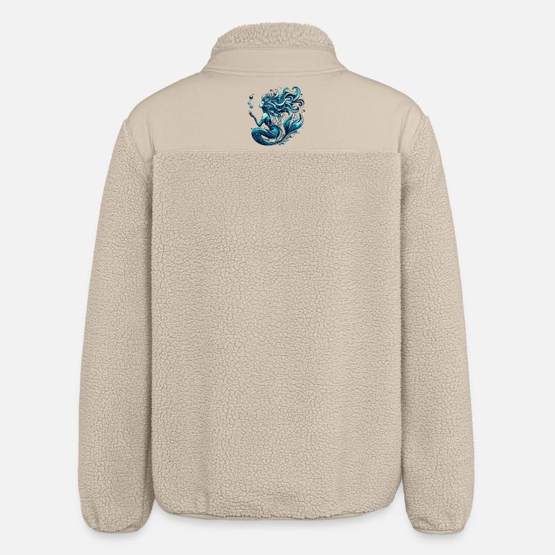 Mermaid Gift - Relaxed Fit Unisex Sherpa Jacket by Stanley/Stella - beige
