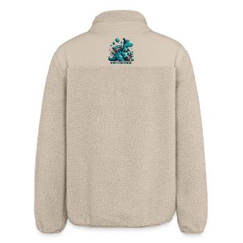 Mommy’s Cuddlesaurus Kuschel-Dinosaurier Geschenk - Relaxed Fit Unisex Sherpajacke von Stanley/Stella - Beige - Hinten