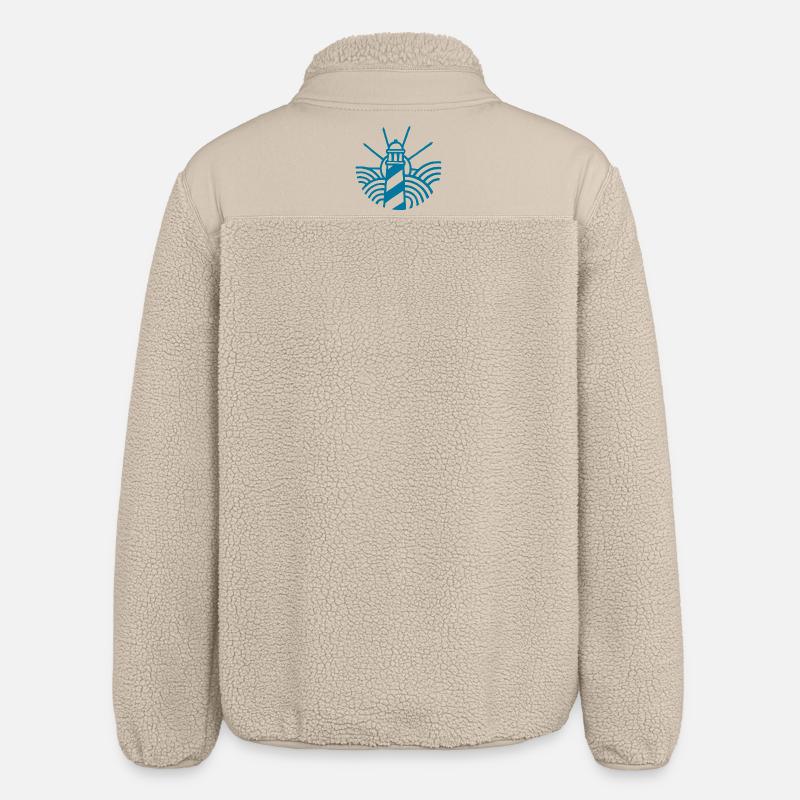 Le phare bleu et l'océan - Veste sherpa unisexe coupe décontractée Stanley/Stella - beige