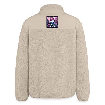 bunny hase gta gamer gun cute rabbit lol - Relaxed Fit Unisex Sherpajacke von Stanley/Stella - Beige - Hinten