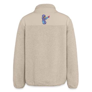 Graffiti Spraydose Kunst Strassenkunst Sprayer - Relaxed Fit Unisex Sherpajacke von Stanley/Stella - Beige - Hinten