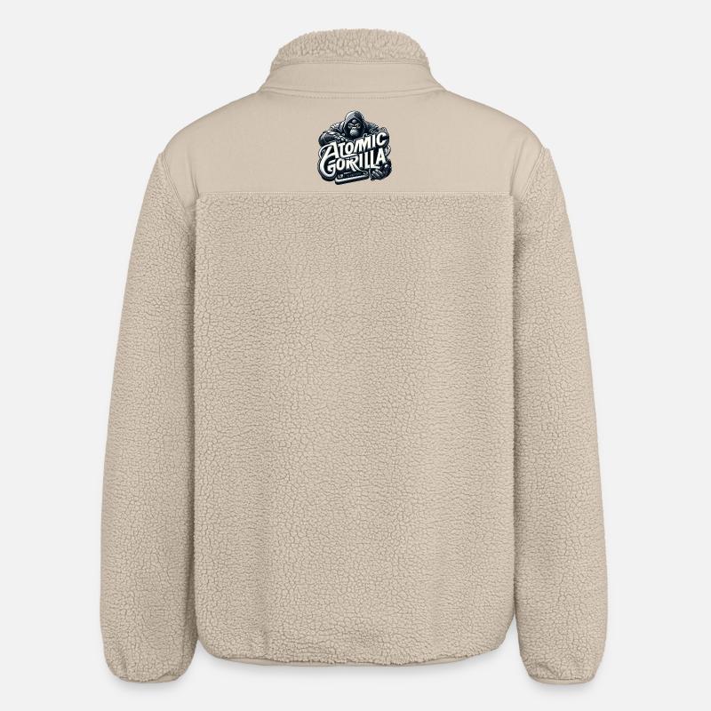 Atomic Gorilla - Relaxed Fit Unisex Sherpa Jacket by Stanley/Stella - beige