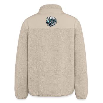 Poisson-moi chance cadeau de poker de pêche - Veste sherpa unisexe coupe décontractée Stanley/Stella - beige - Dos