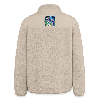 Fantasy Unicorn Horse Fans Unicorn Lovers - Relaxed Fit Unisex Sherpa Jacket by Stanley/Stella - beige - Back