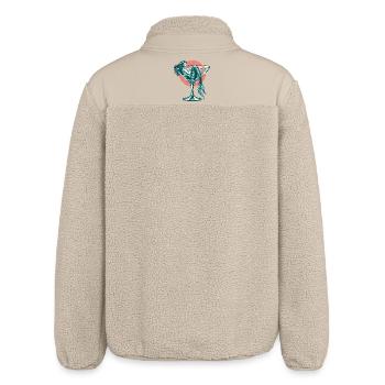 Mermaid Water Woman Martini Glass Retro - Relaxed Fit Unisex Sherpa Jacket by Stanley/Stella - beige - Back